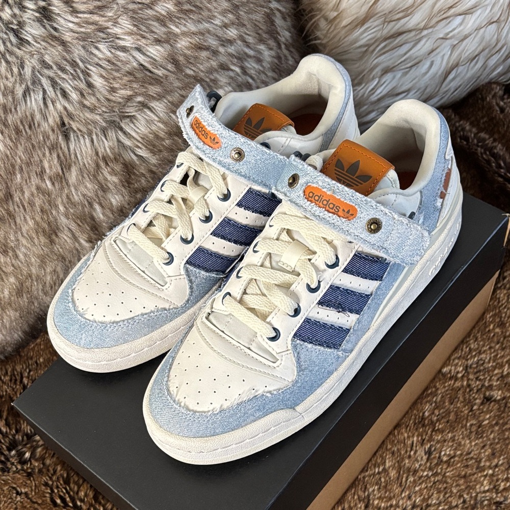 Rare! Adidas Forum Distressed Denim Men’s 8 Unisex Women’s 9 Shoes